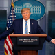 Illustration for article titled The Teddy Riley of Presidents Is Using Props at His Press Conferences to Rewrite History